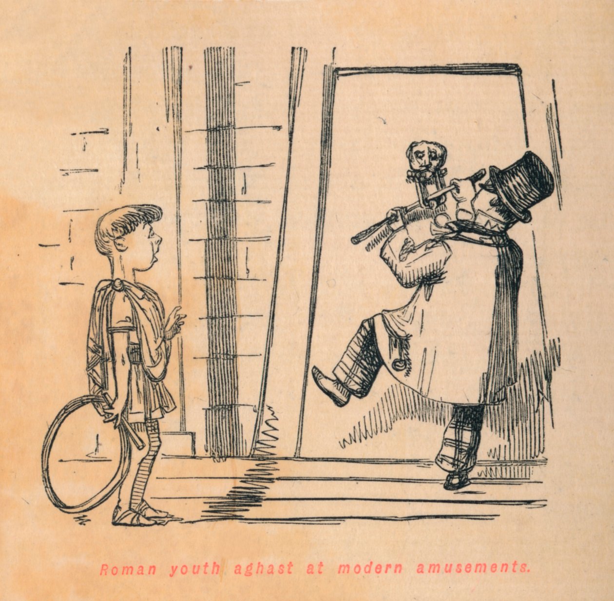 Roman Youth Aghast at Modern Amusements by John Leech