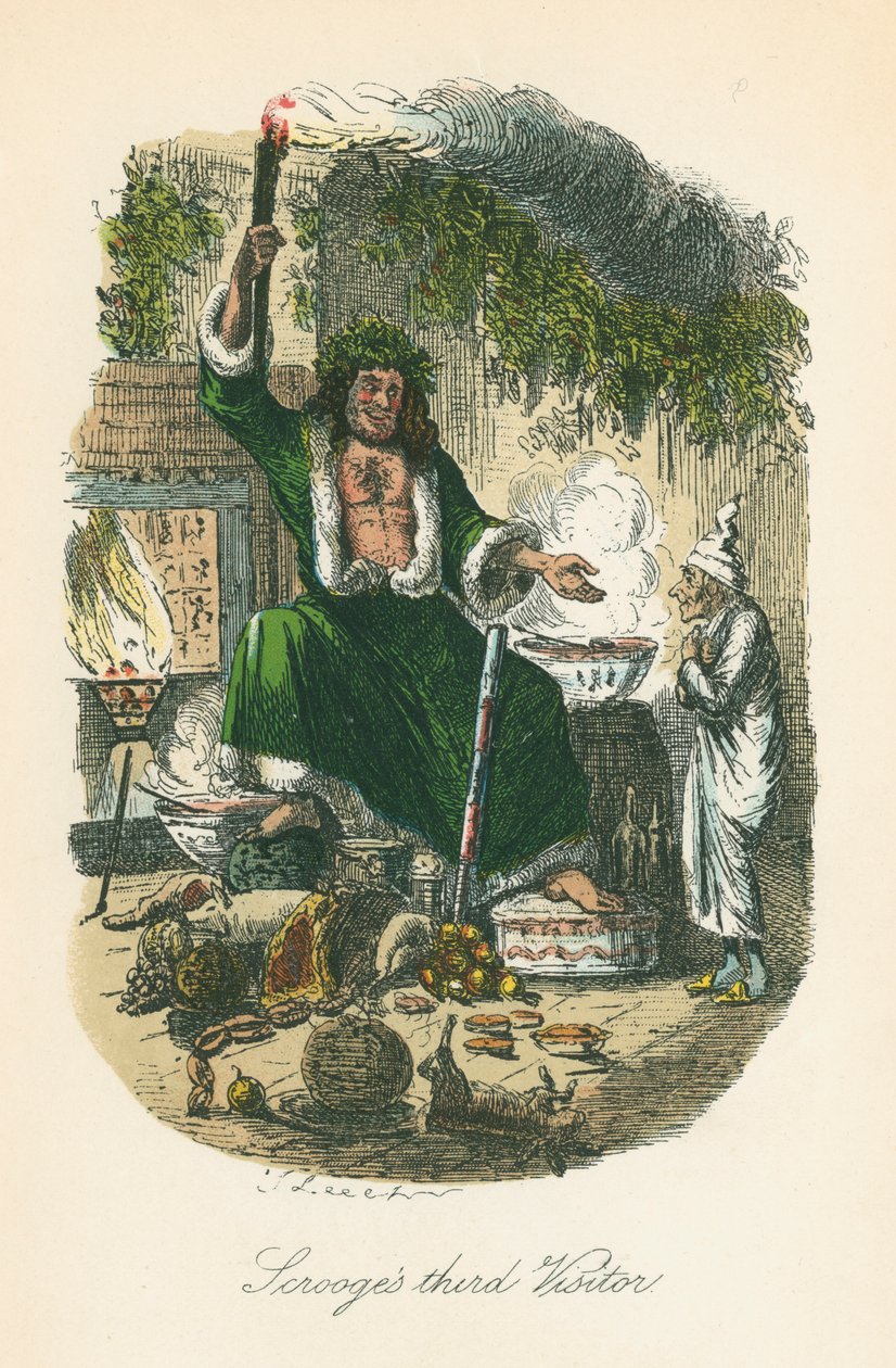Scene from A Christmas Carol by Charles Dickens by John Leech
