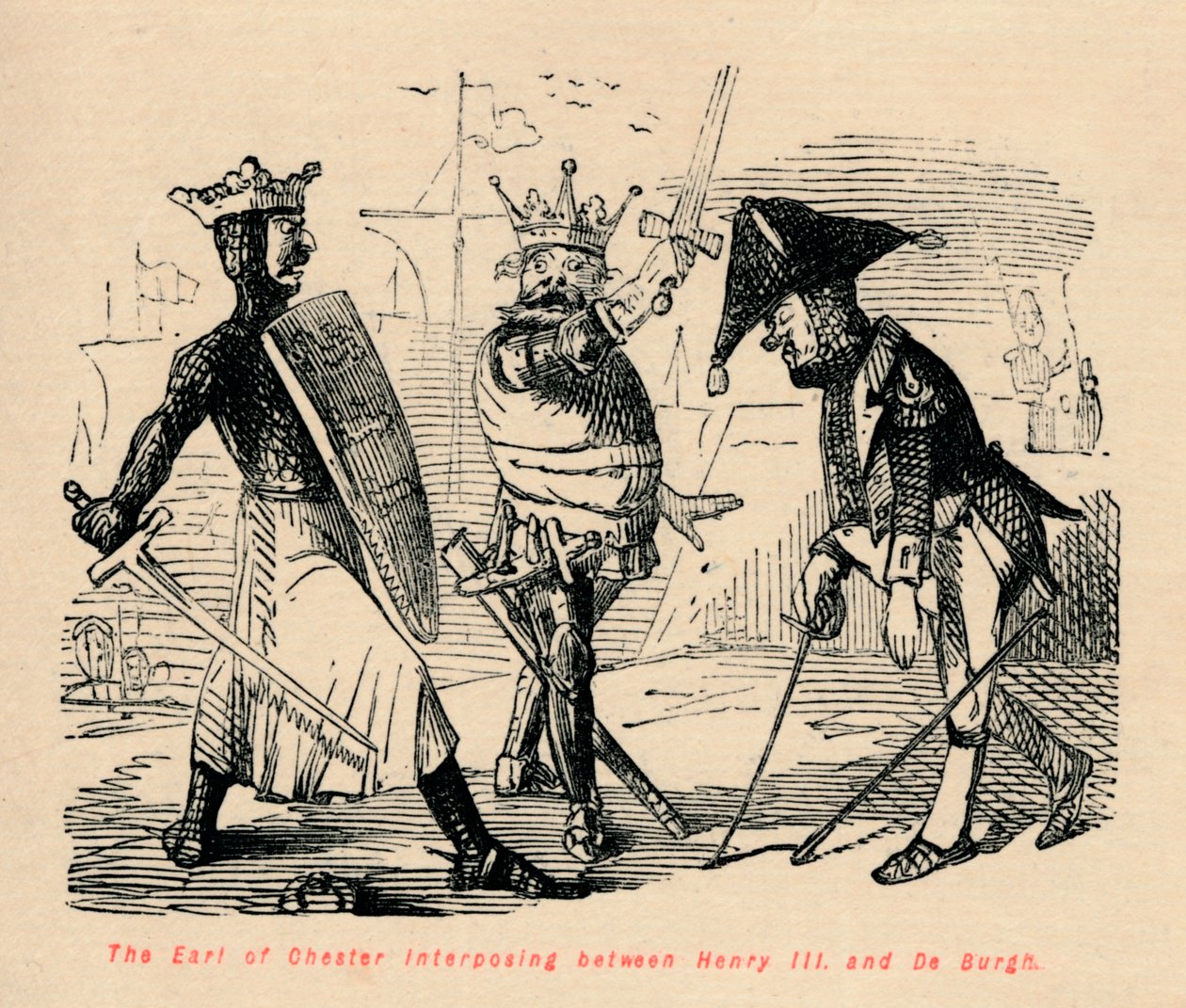 The Earl of Chester Interposing Between Henry III and De Burgh by John Leech