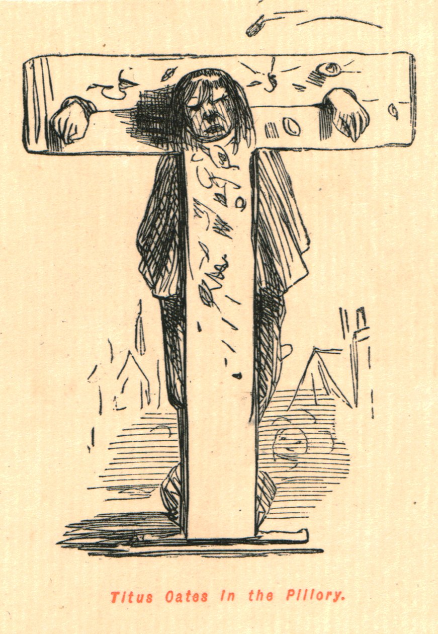 Titus Oates in the Pillory by John Leech