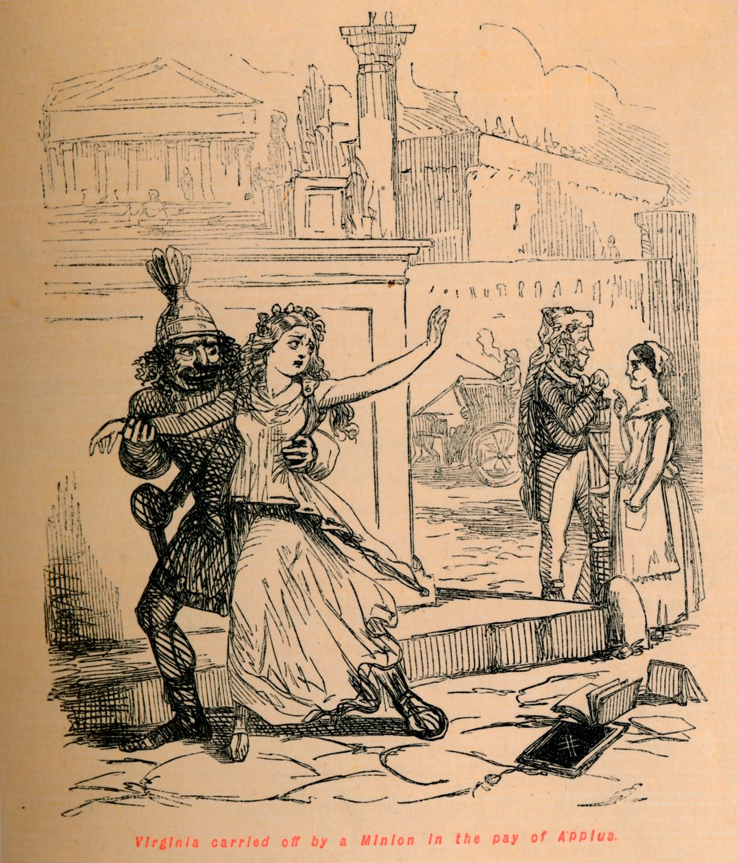 Virginia Carried Off by a Minion in the Pay of Appius by John Leech