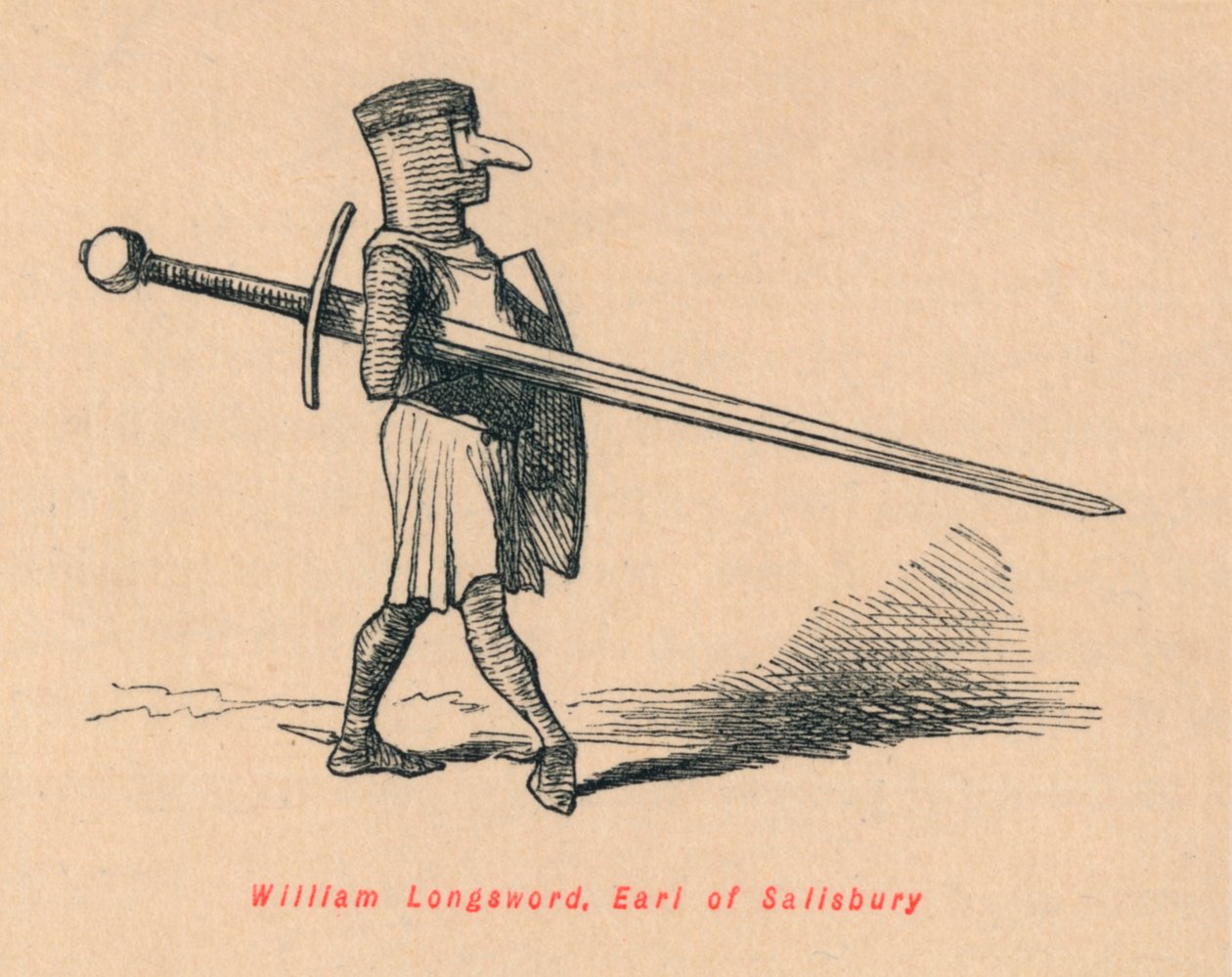 William Longsword, Earl of Salisbury, c1860 by John Leech