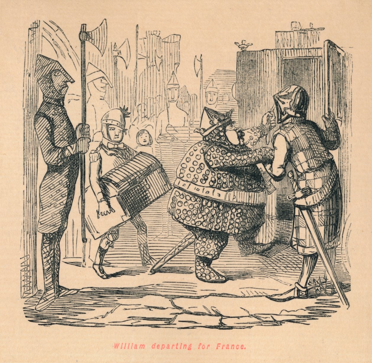 William Departing for France by John Leech