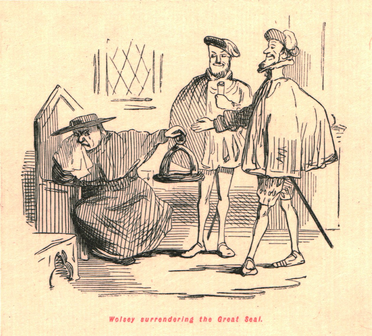 Wolsey Surrendering the Great Seal, 1897 by John Leech