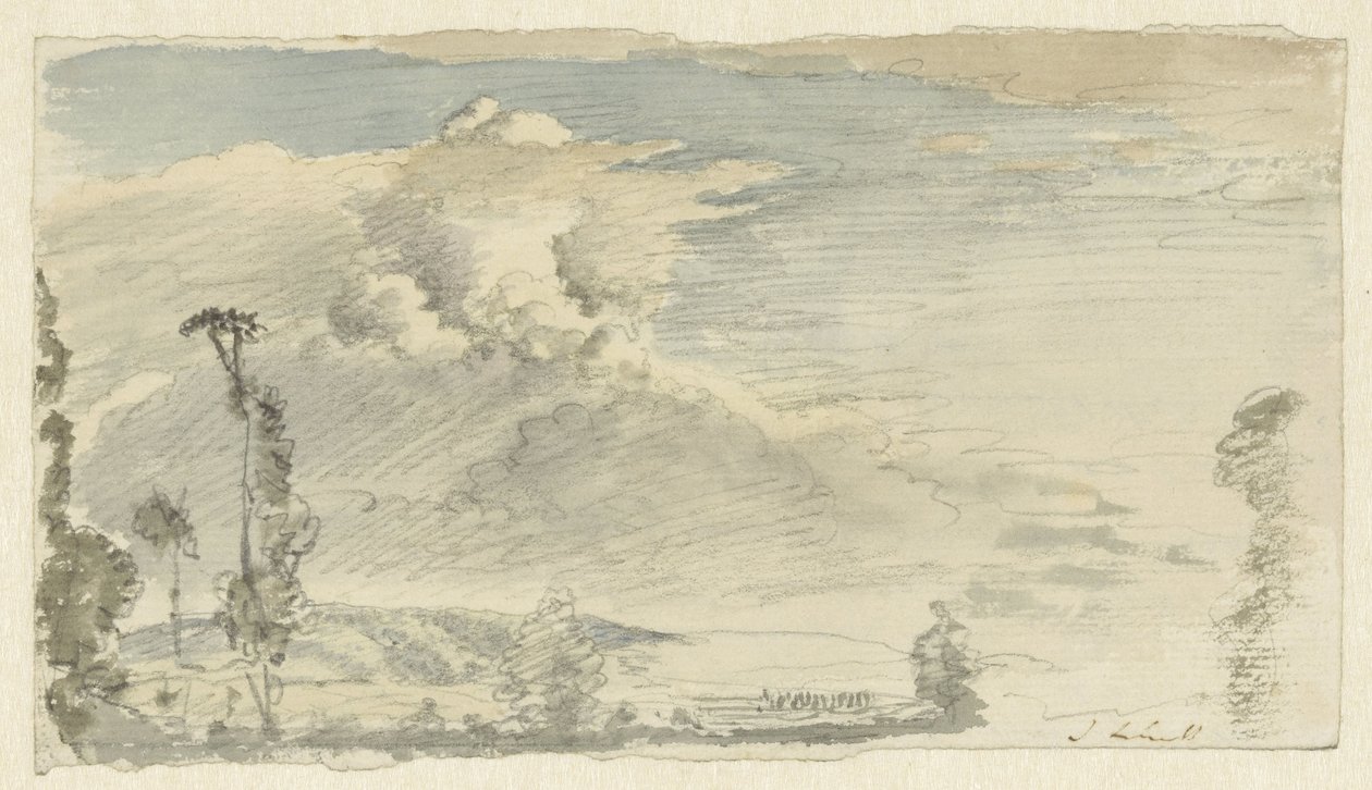 Cloudy Sky over a Hilly Landscape by John Linnell (II)