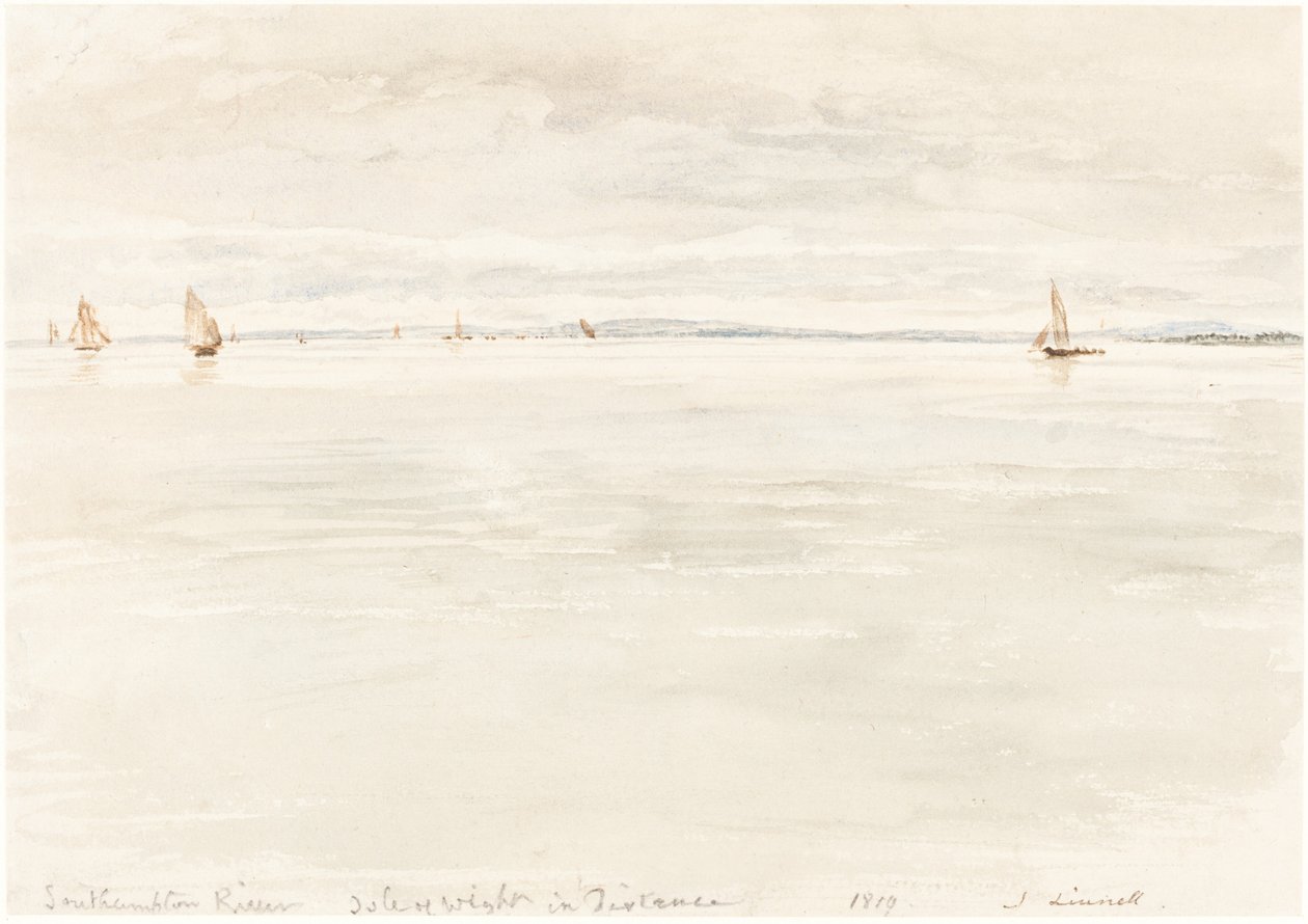 Sailboats on Southampton River by John Linnell