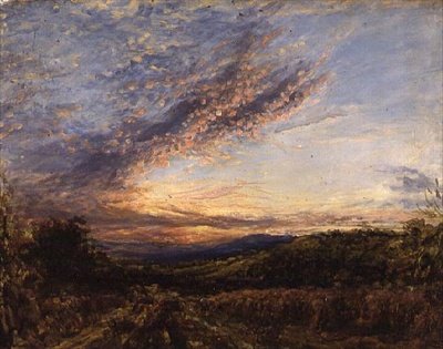 Sunset over a Moorland Landscape by John Linnell
