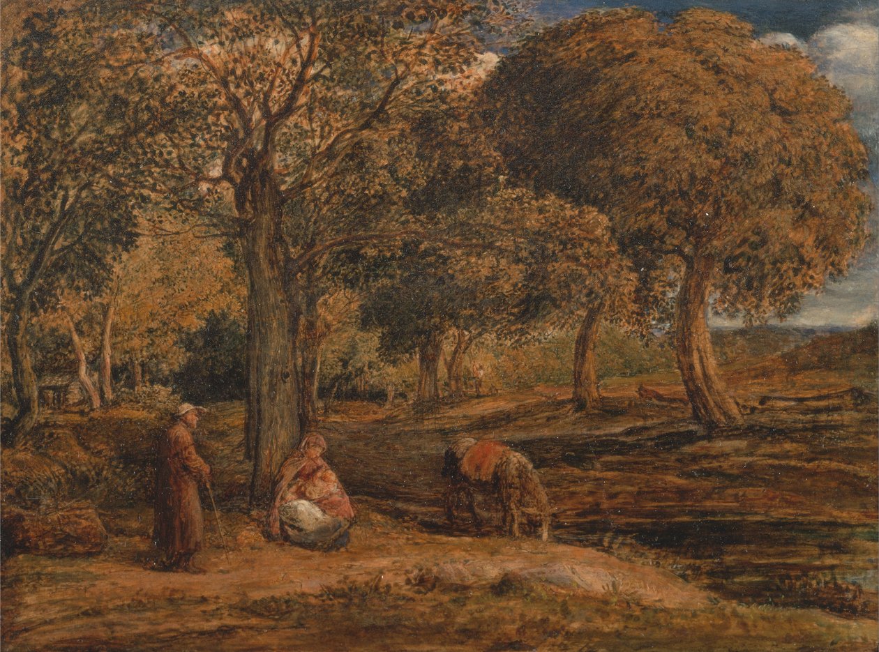 The Rest on The Flight into Egypt by John Linnell