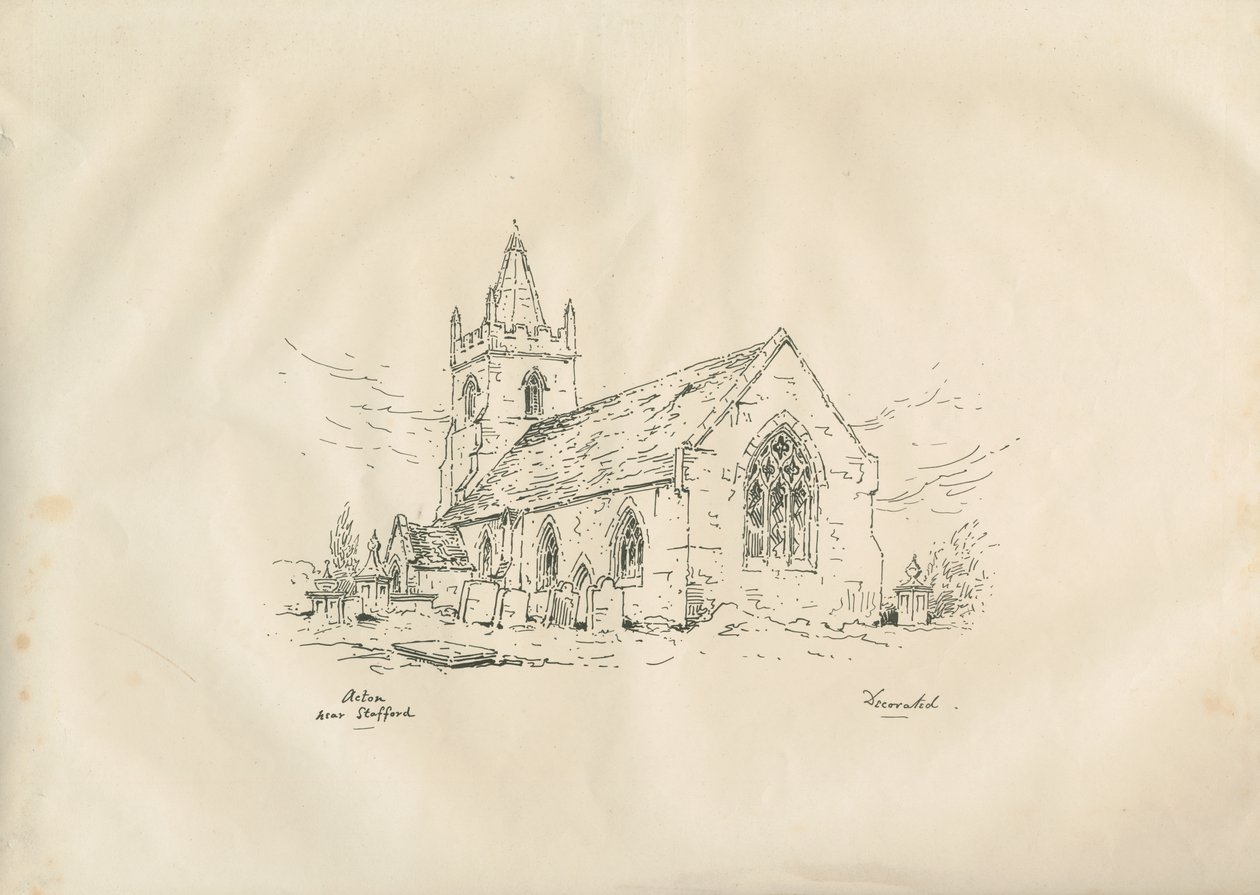 Acton Trussell Church by John Louis Petit