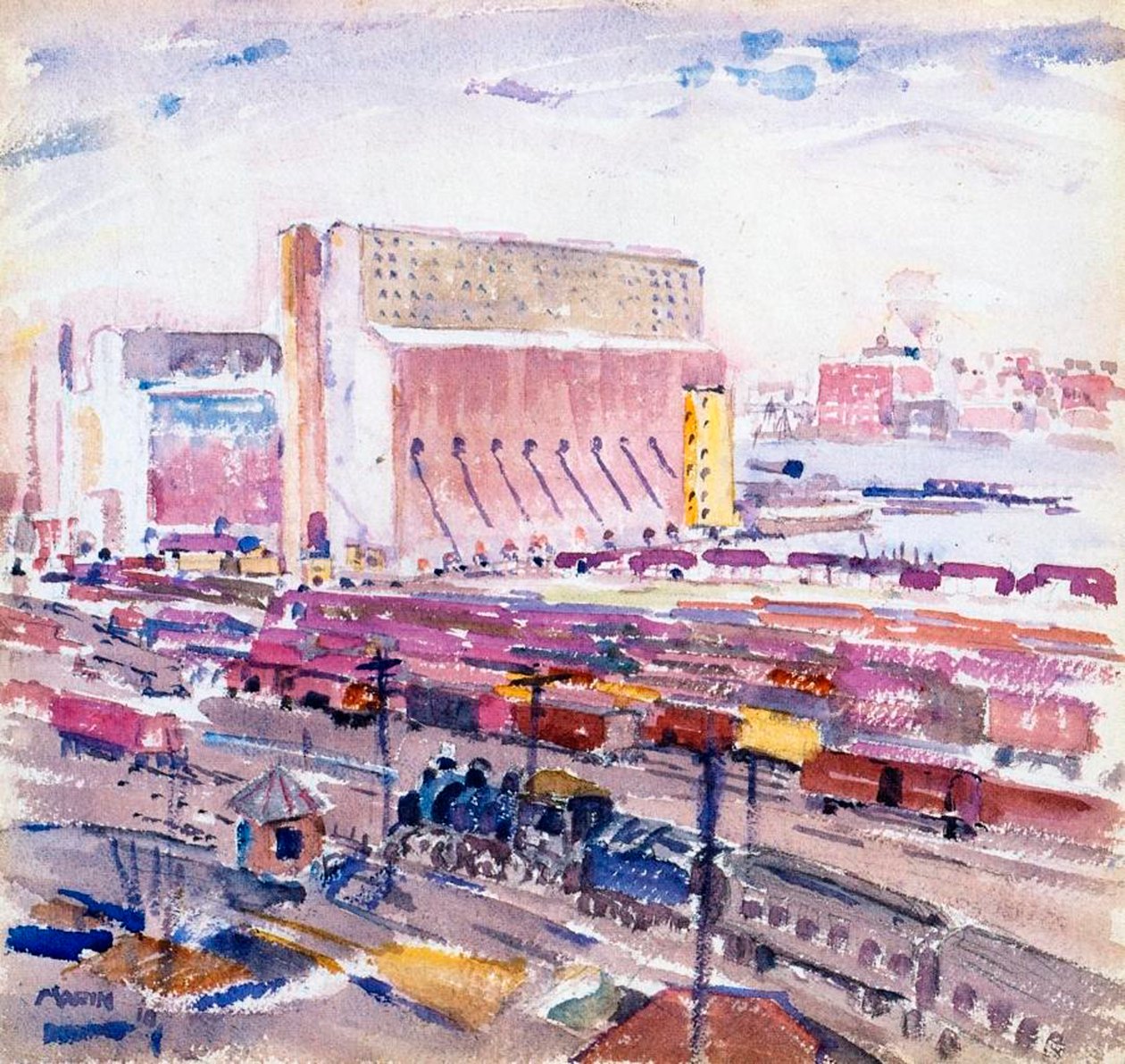 Warehouses and the North River by John Marin