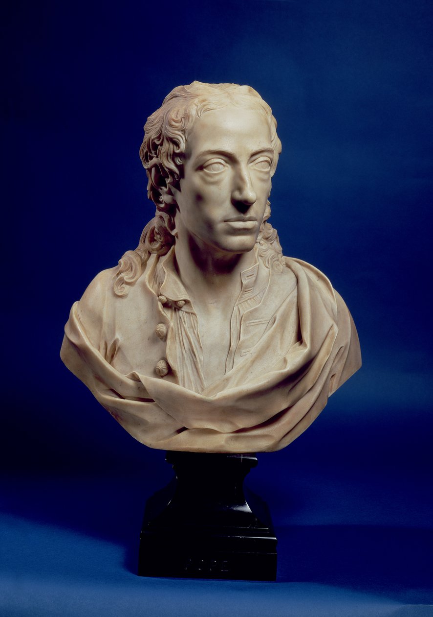 Bust of Alexander Pope by John Michael Rysbrack
