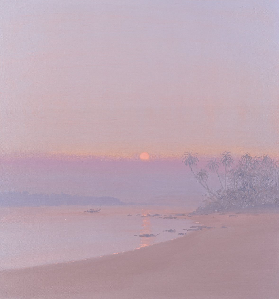 Boat Passing Panjim by John Miller