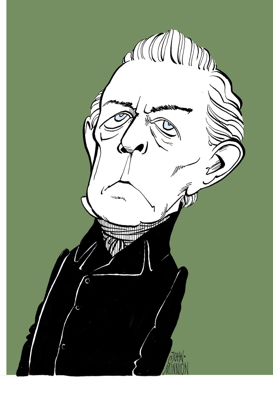 Franz Berwald, caricature by John Minnion