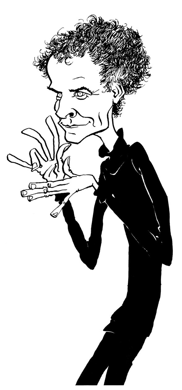 Peter Maxwell Davies - caricature by John Minnion