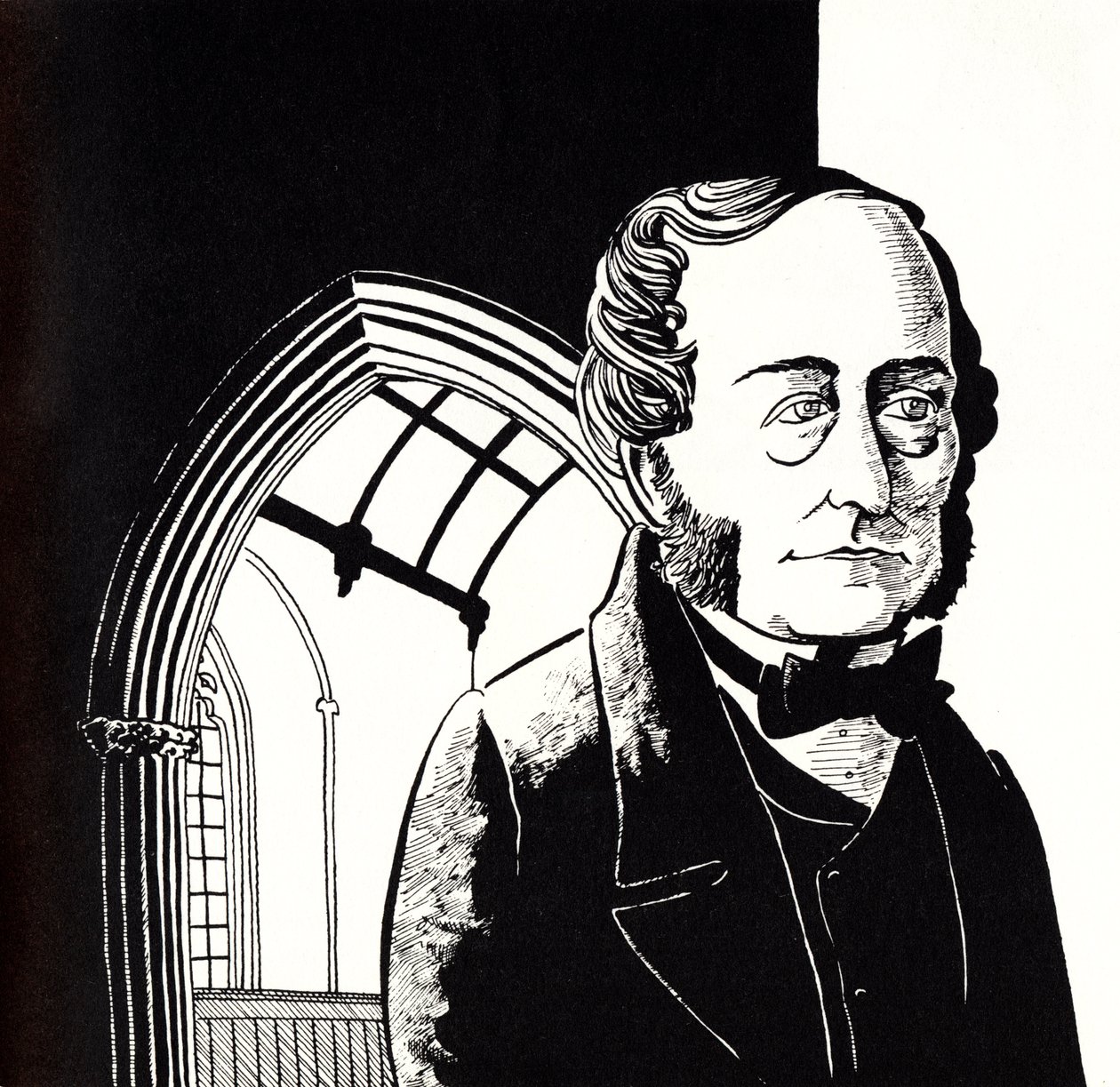 Samuel WESLEY, caricature by John Minnion