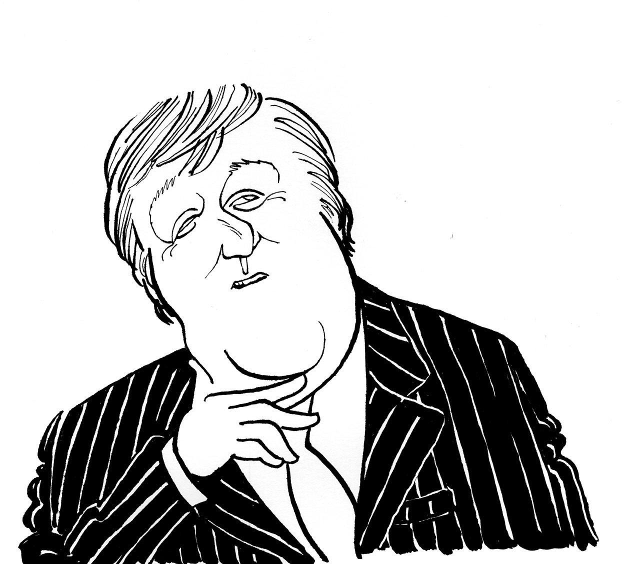 Stephen Fry - caricature by John Minnion by John Minnion