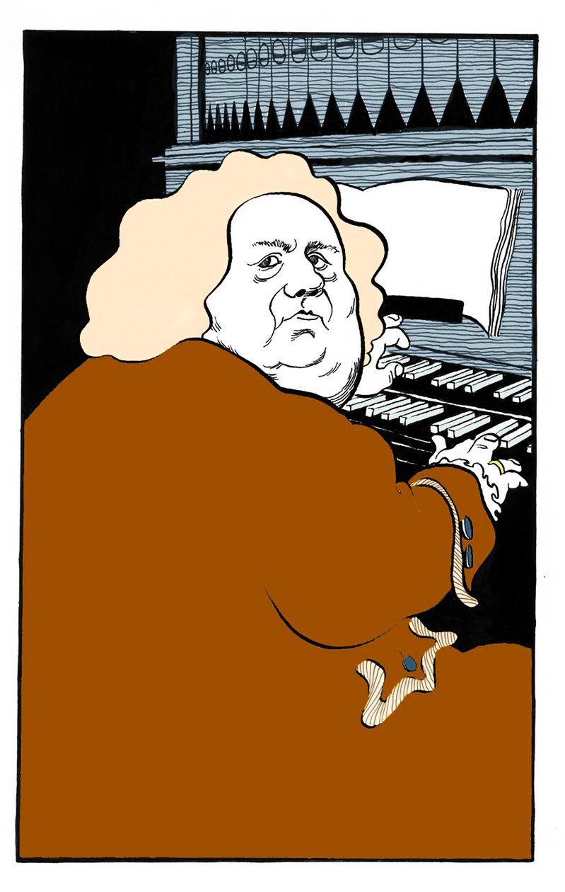 William Boyce playing the organ by John Minnion