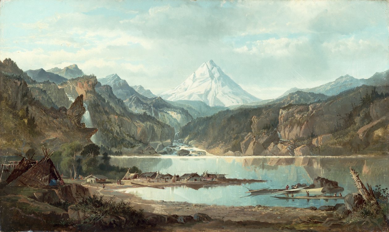 Mountain Landscape with Indians by John Mix Stanley