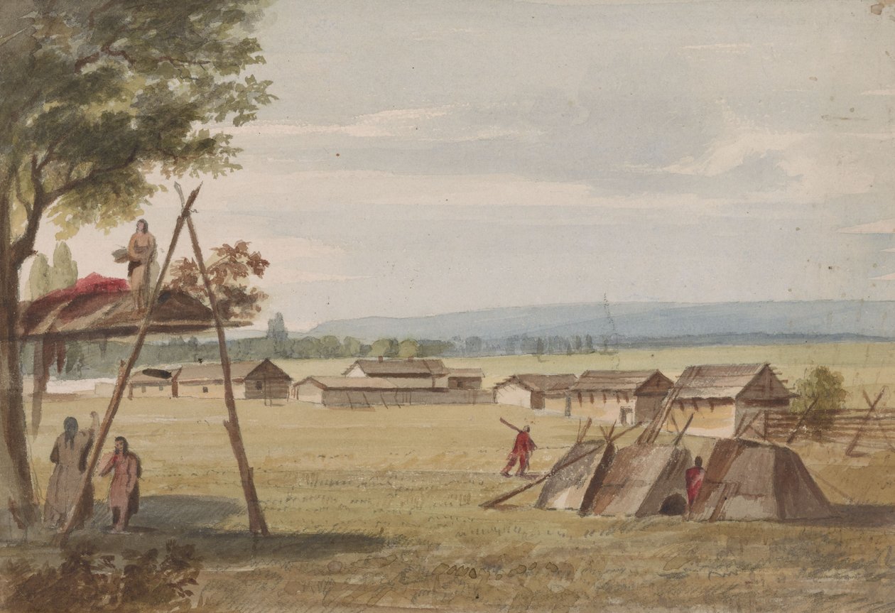 Tshimikain Mission or Chemakane Mission by John Mix Stanley
