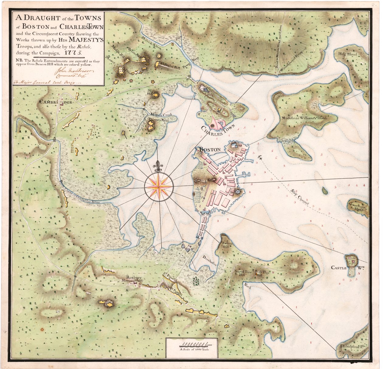 A Map of Boston by John Montresor