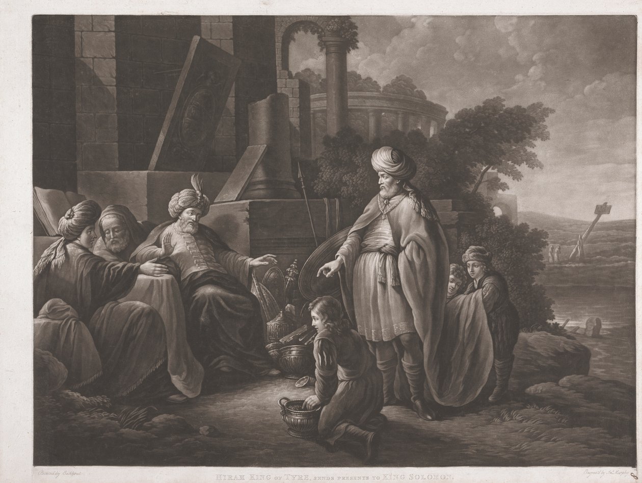 Hiram King of Tyre, Sends Presents to King Solomon by John Murphy