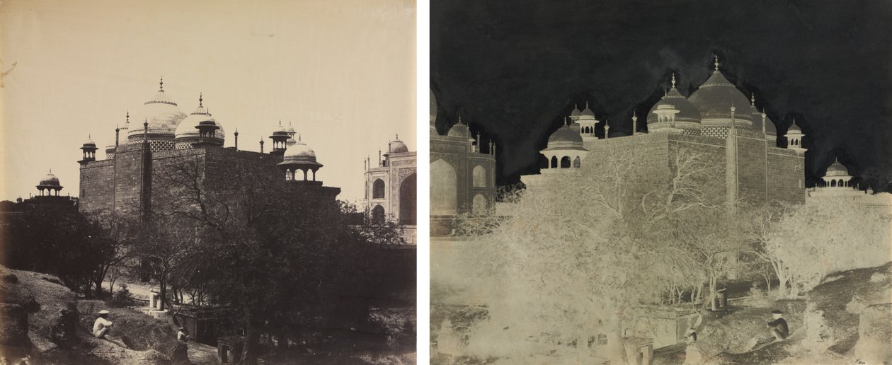Taj Mahal, Back View of the Rest-House, with Figure by John Murray