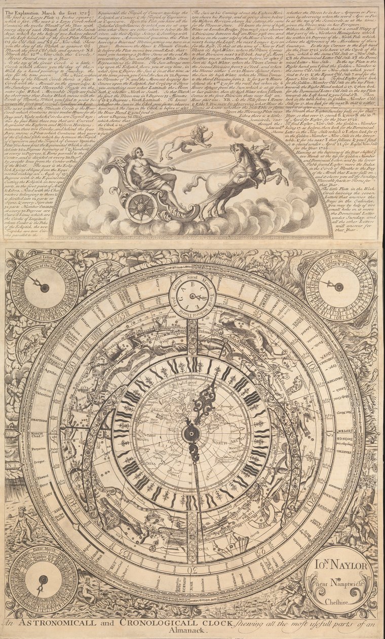 An Astronomical and Chronological Clock Showing All the Most Useful ...
