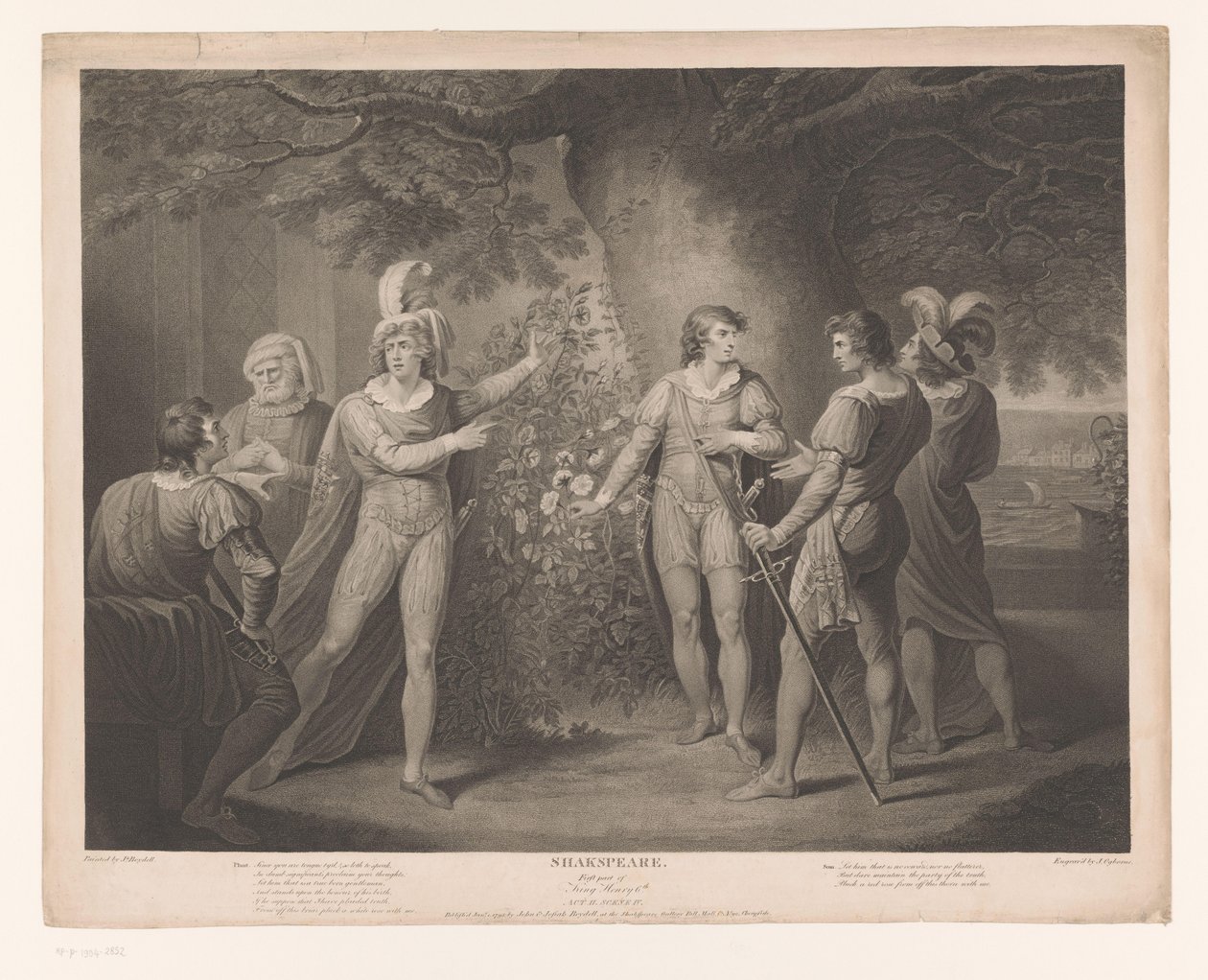 Richard Plantagenet and the Earl of Somerset by Rose Bushes, Shakespeare (title on object) by John Ogborne (I)