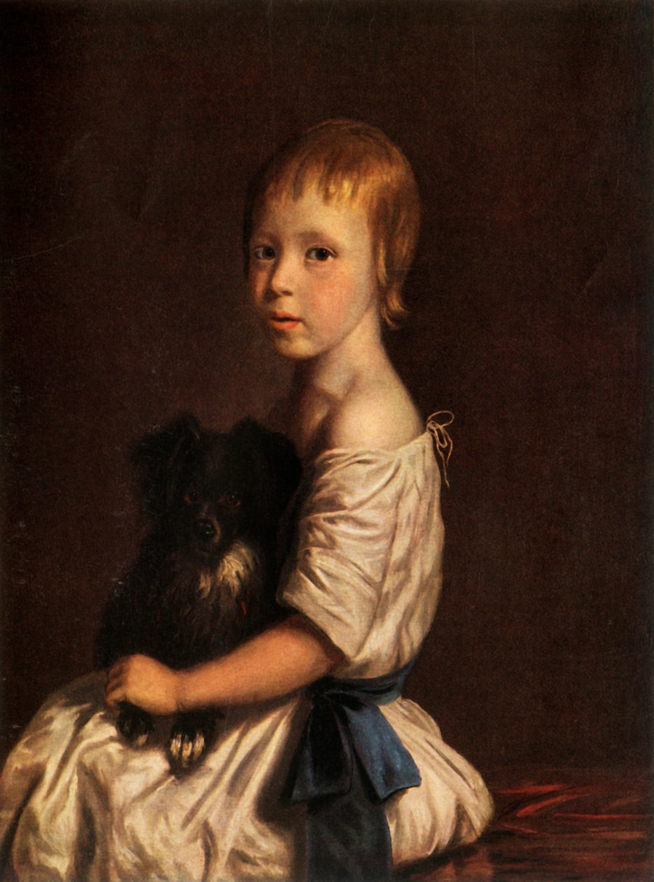 The Reverend George Scobell as a Child, Holding His Dog Fop by John Opie