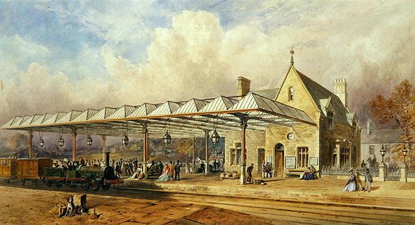 Railway Station by John Osborn Brown