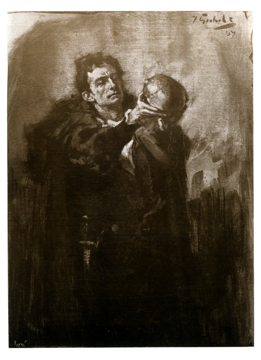 Forbes-Robertson as Hamlet, late 19th century by John Percival Gulich