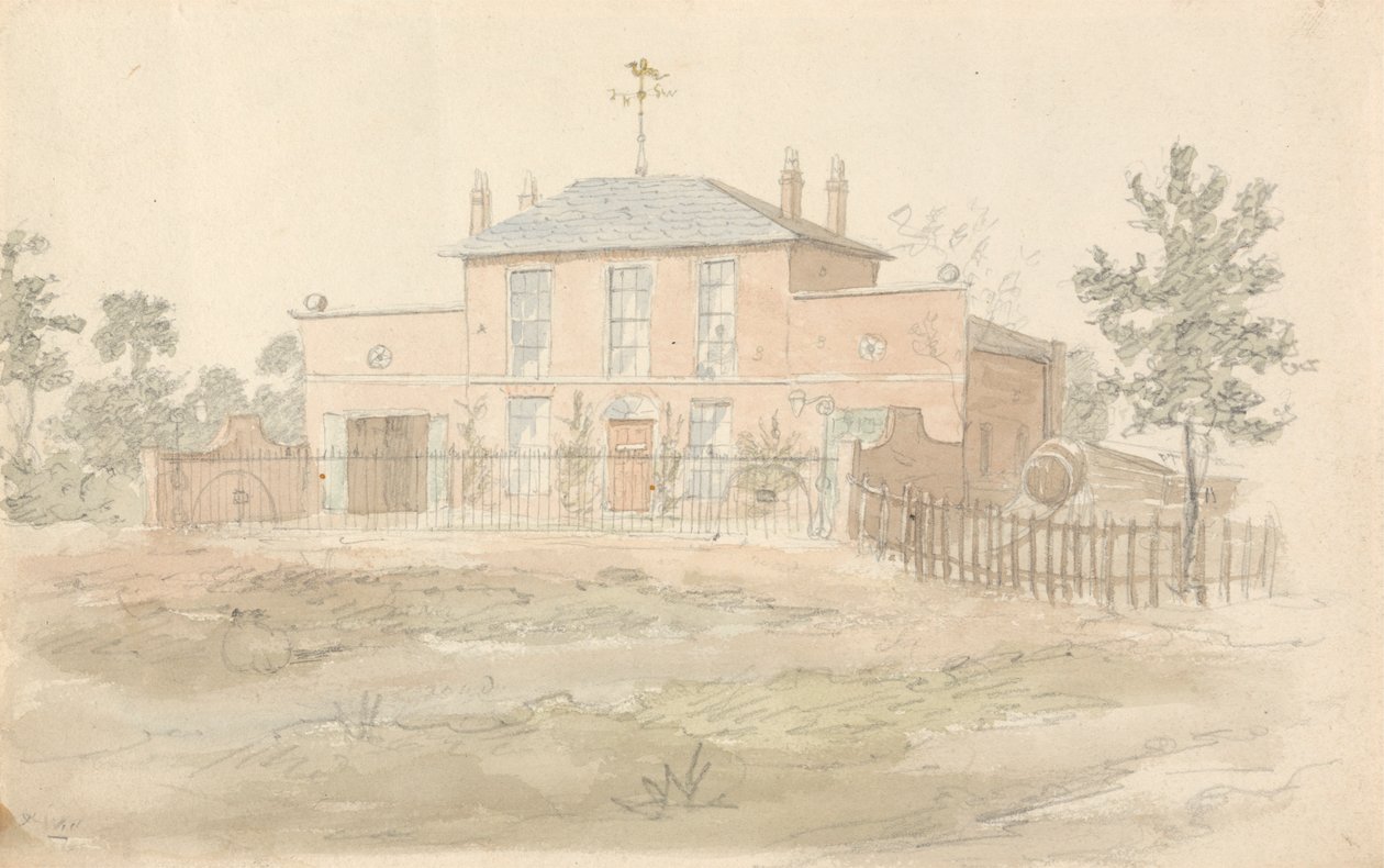 House with Weathercock by John Preston Neale