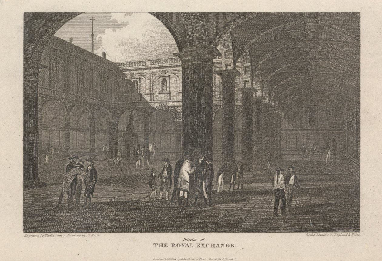 The Quadrangle of the Royal Exchange by John Preston Neale