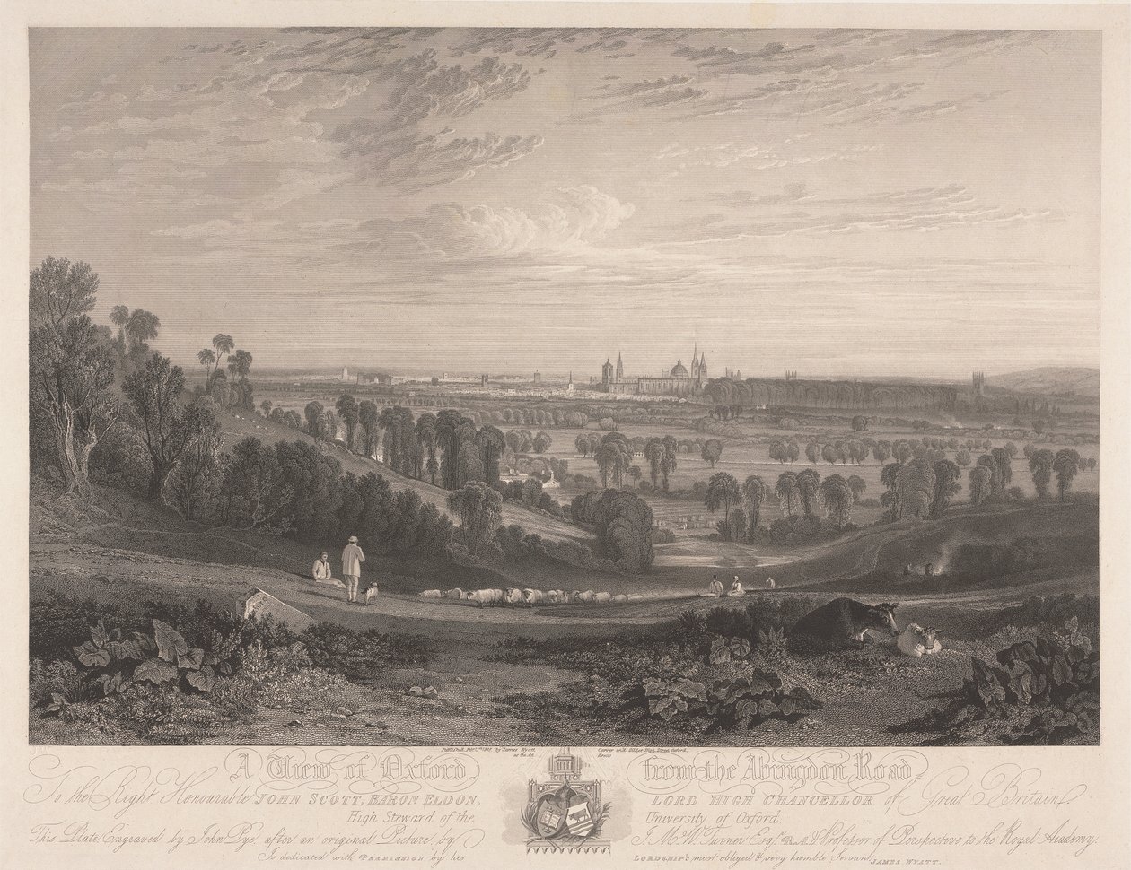 A View of Oxford from the Abingdon Road by John Pye