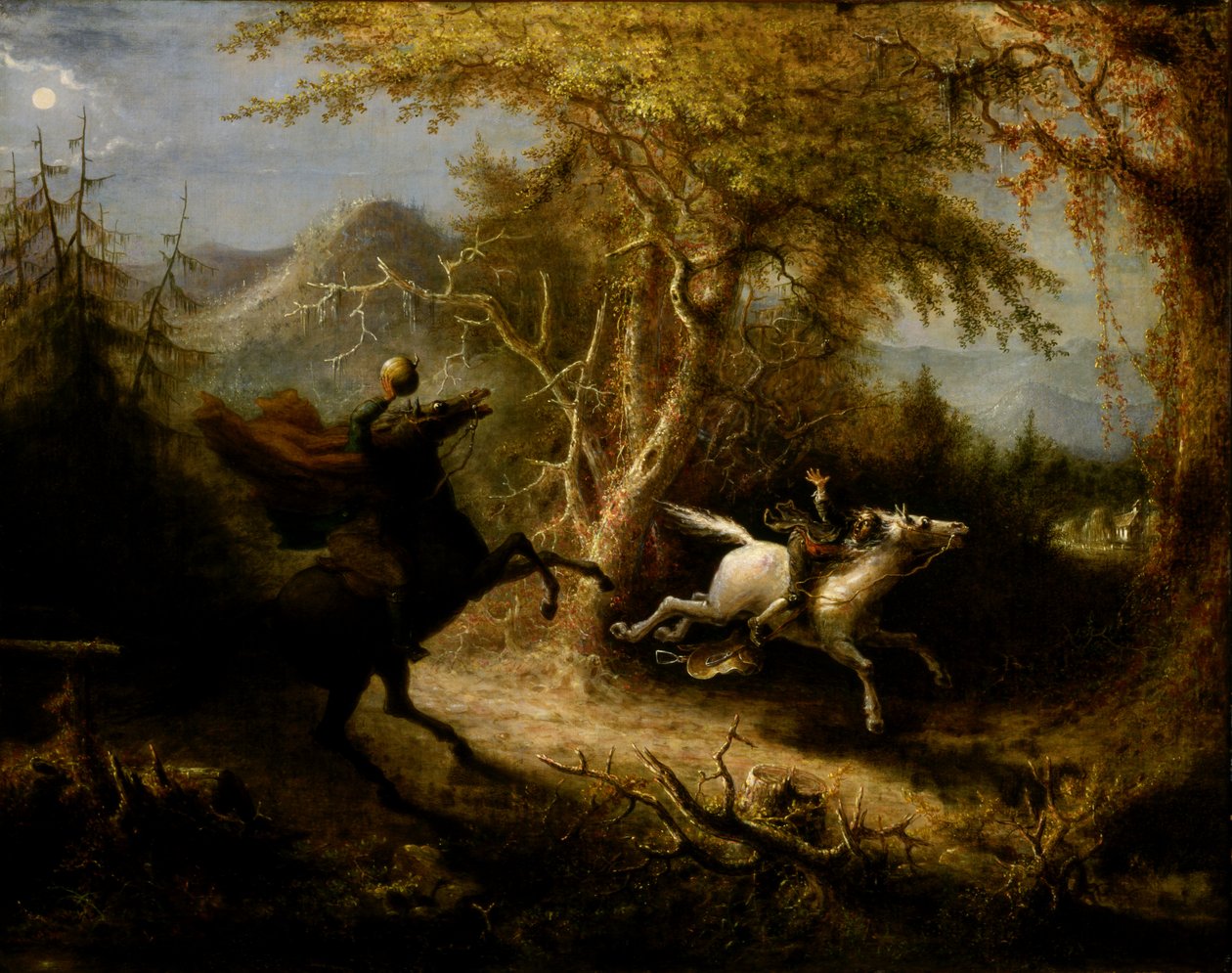 The Headless Horseman Pursuing Ichabod Crane, 1858 by John Quidor