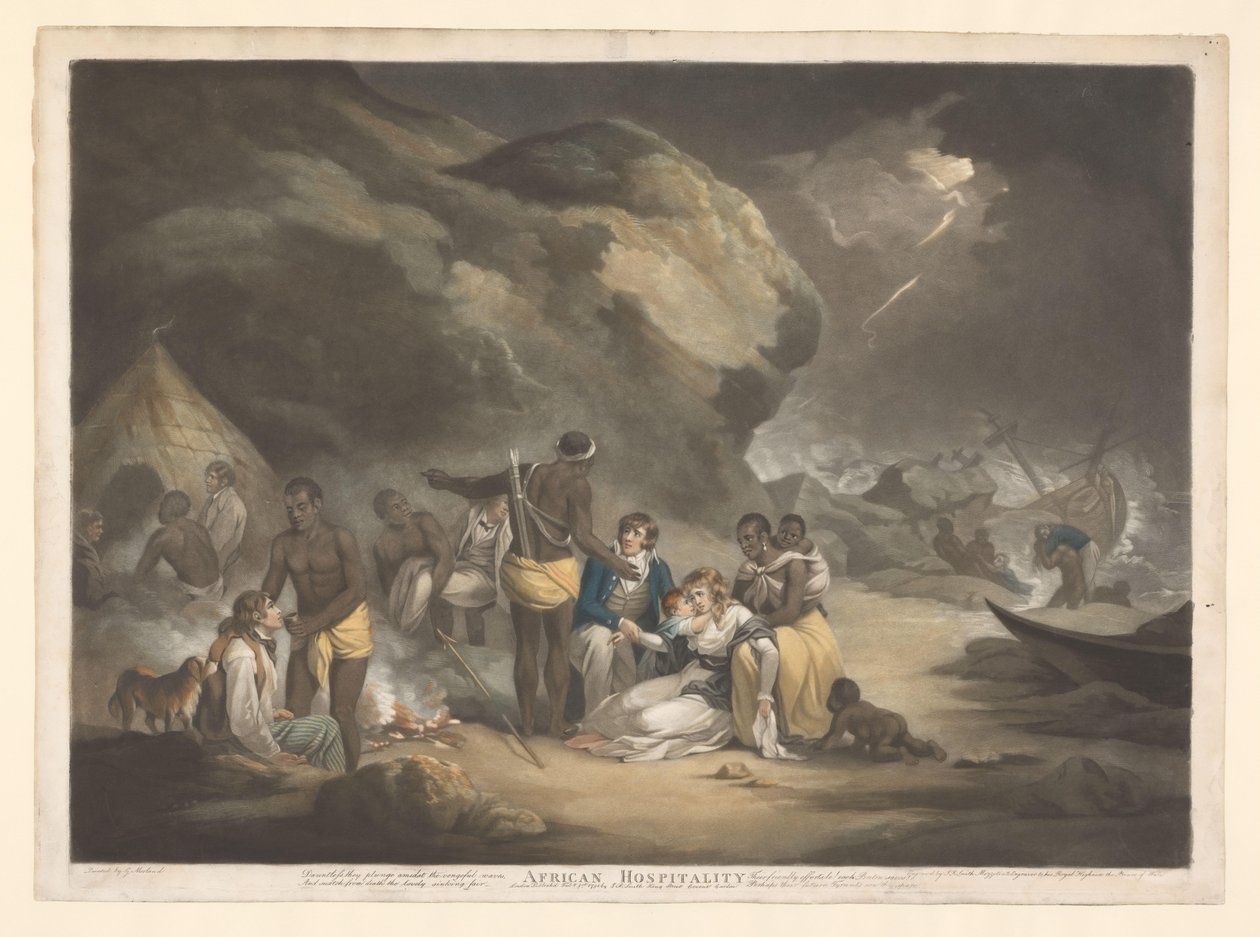African People Helping British Shipwreck Survivors (African Hospitality) by John Raphael Smith