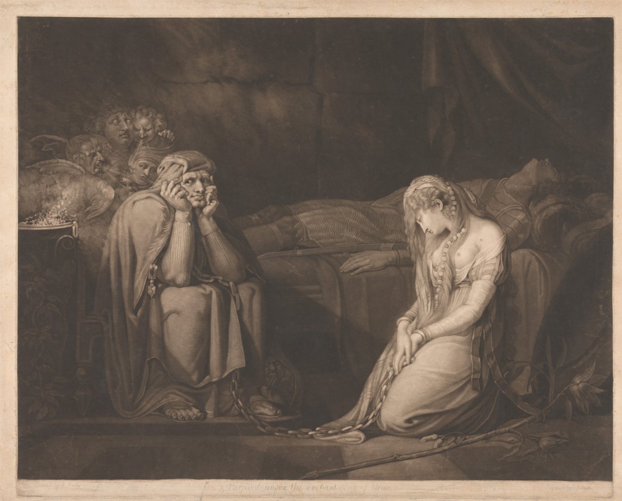Bellsane and Parzival under the Enchantment of Urma by John Raphael Smith