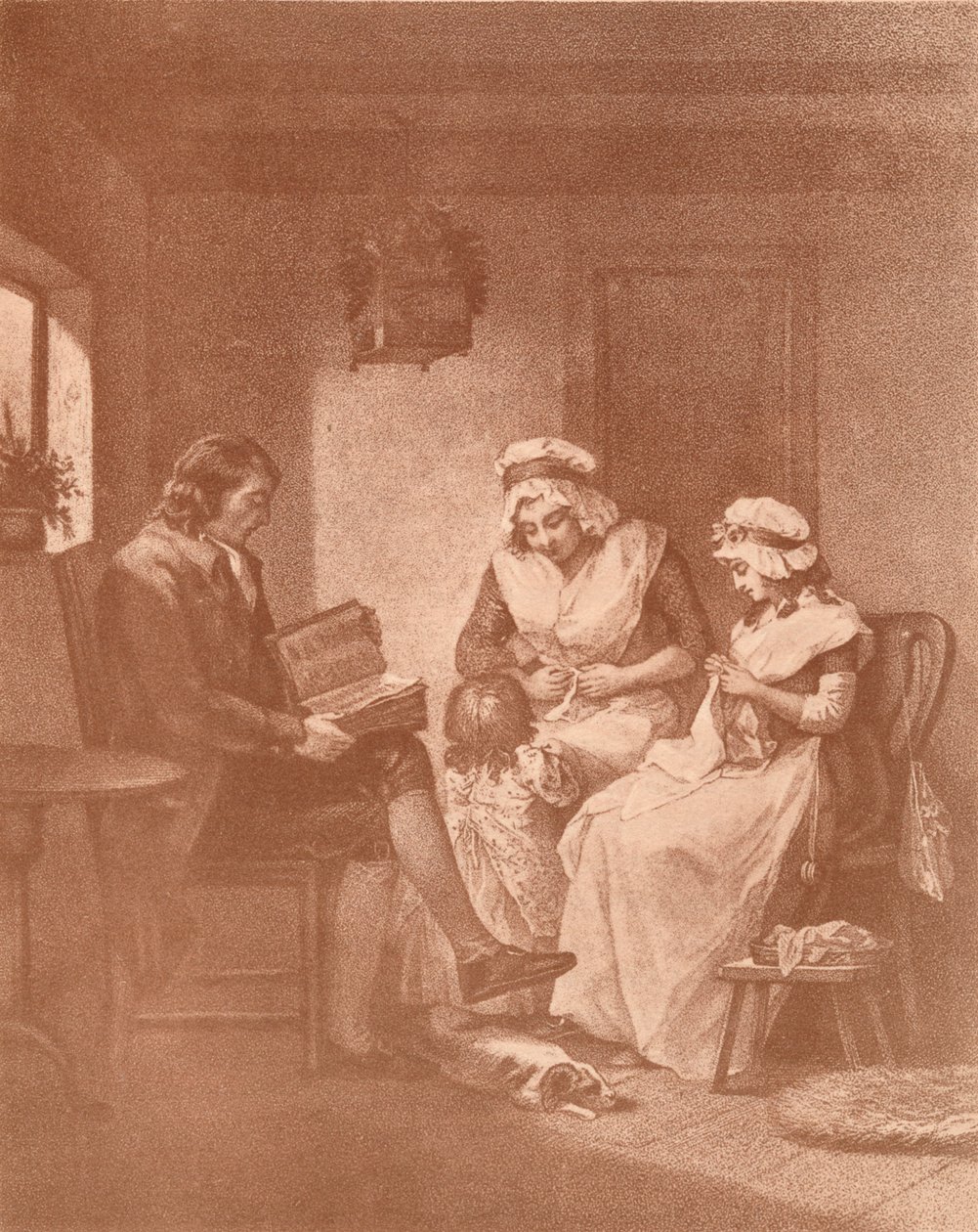 Domestic Happiness, Laetitia with Her Parents by John Raphael Smith