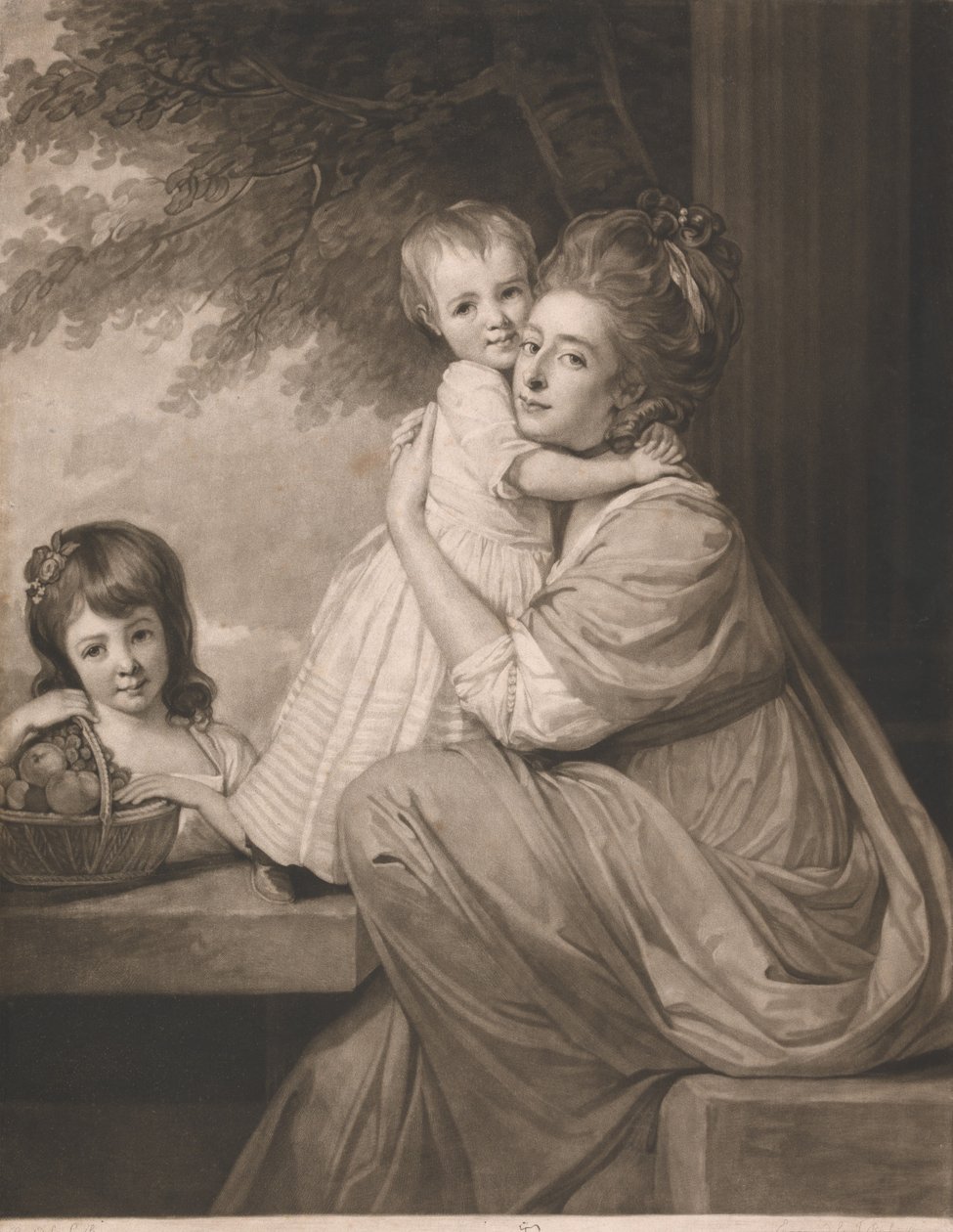 Mrs. Stables and Two Daughters Harriet & Maria by John Raphael Smith