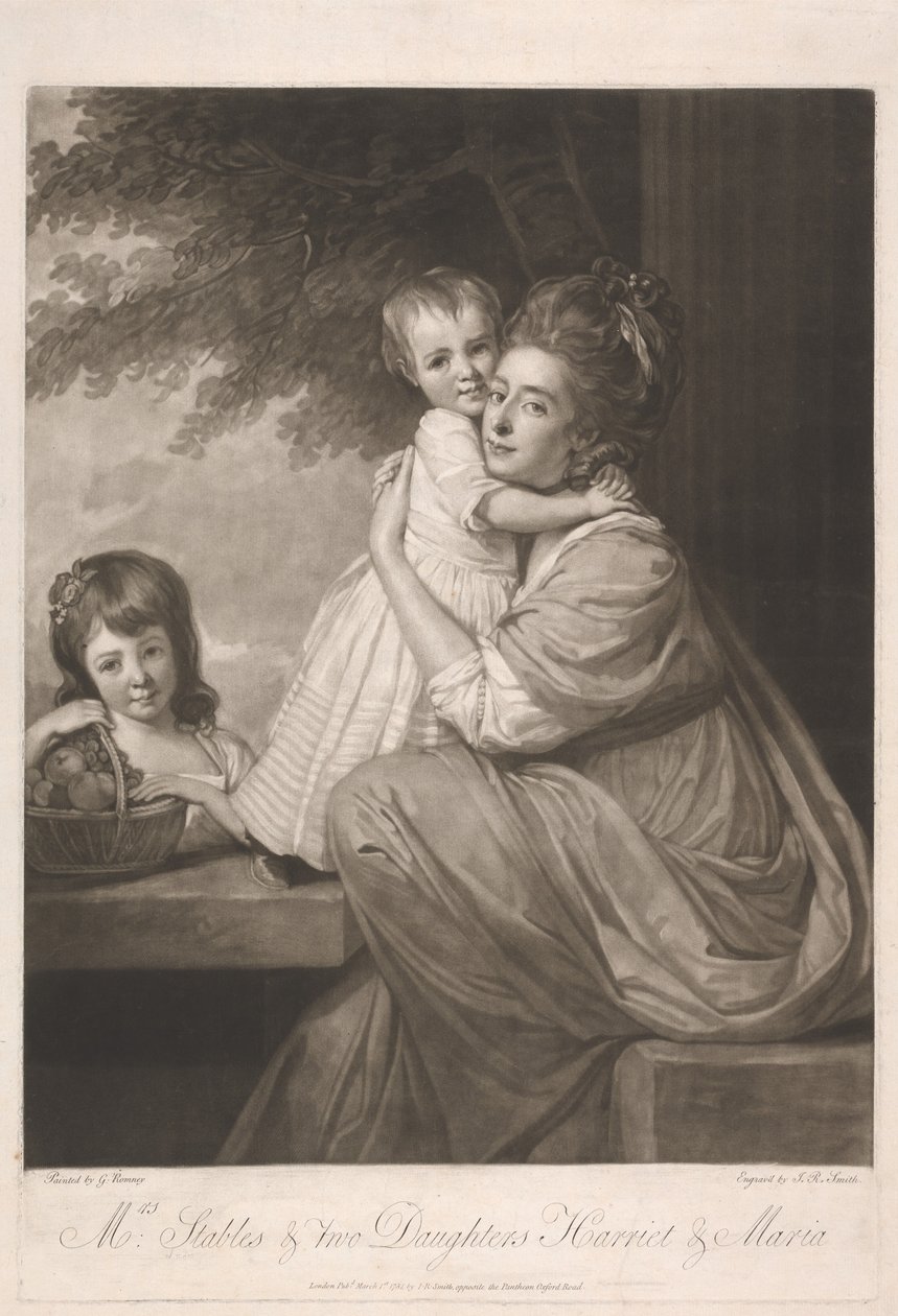 Mrs. Stables and Two Daughters, Harriet & Maria by John Raphael Smith