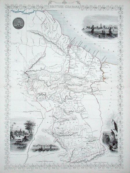 British Guyana, from a Series of World Maps published by John Tallis & Co., New York & London by John Rapkin