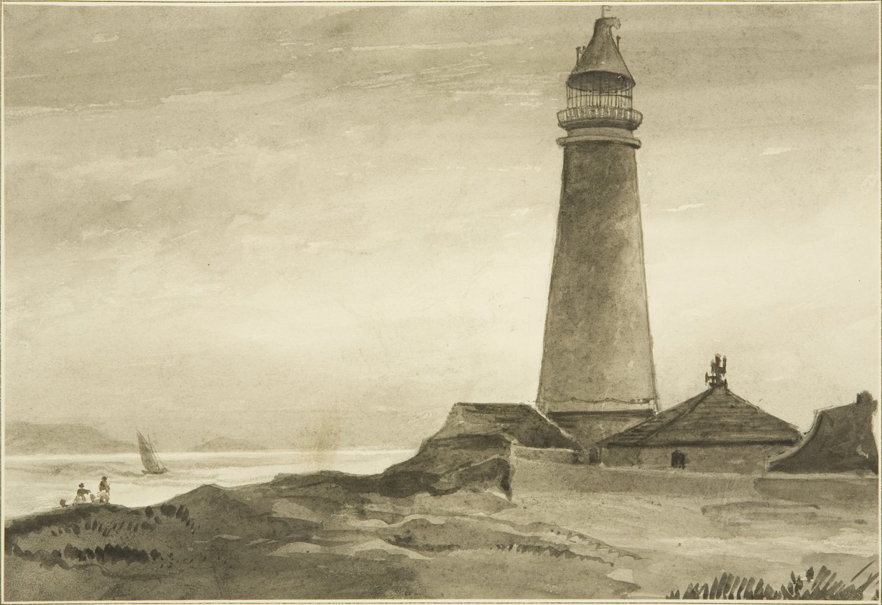 The Flat Holm Lighthouse by John Reverend Eden