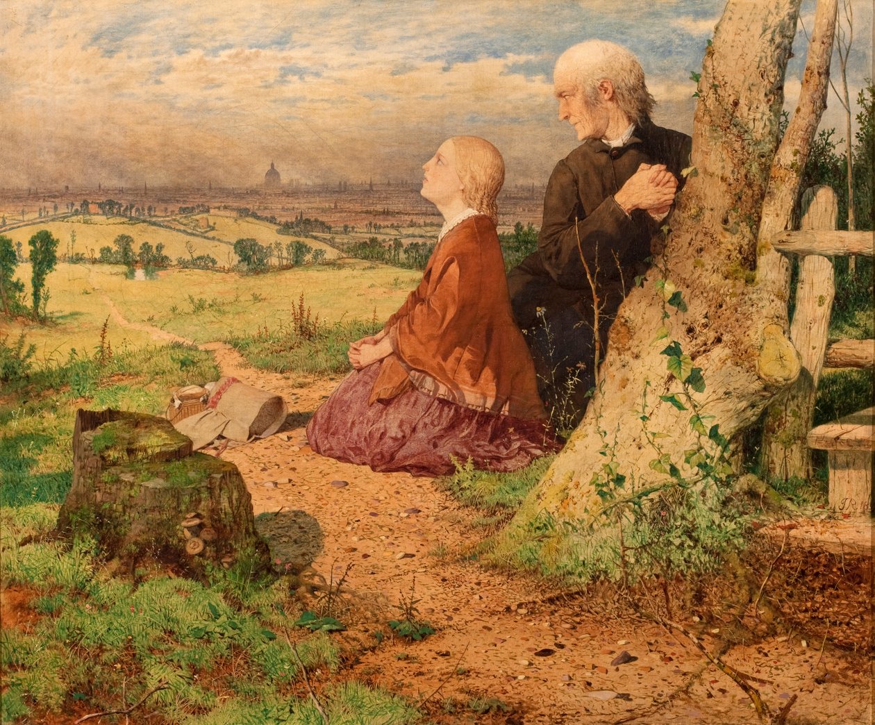 Little Nell and her Grandfather leaving London by John Ritchie