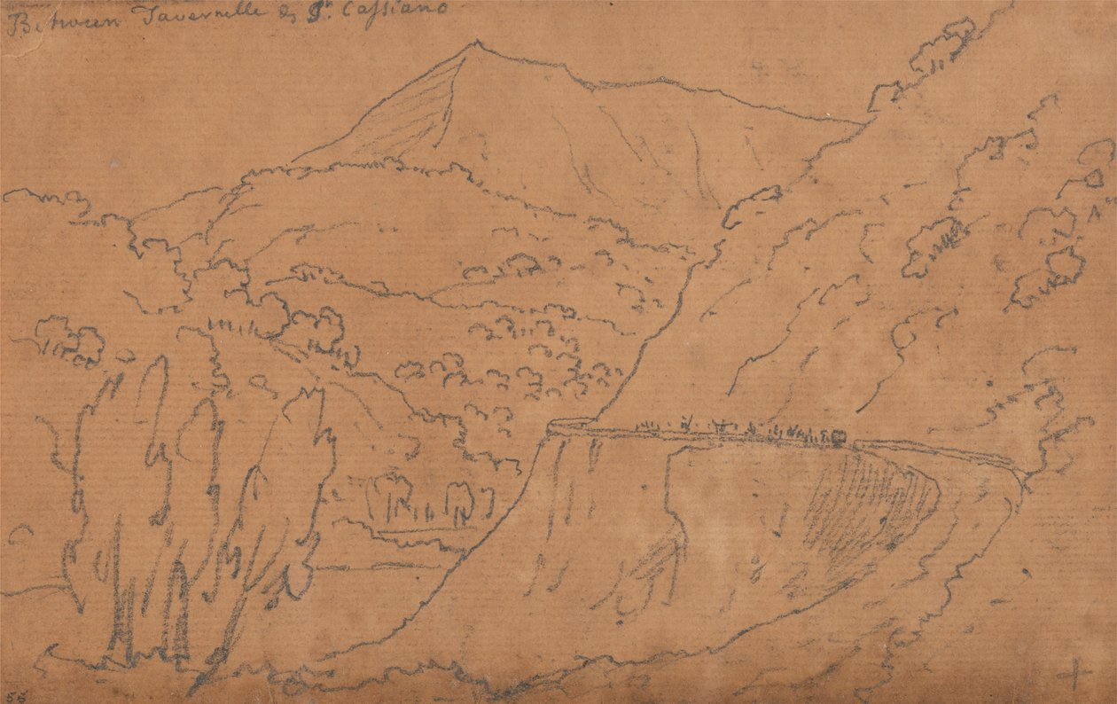 Between Tavernelle and San Casciano by John Robert Cozens