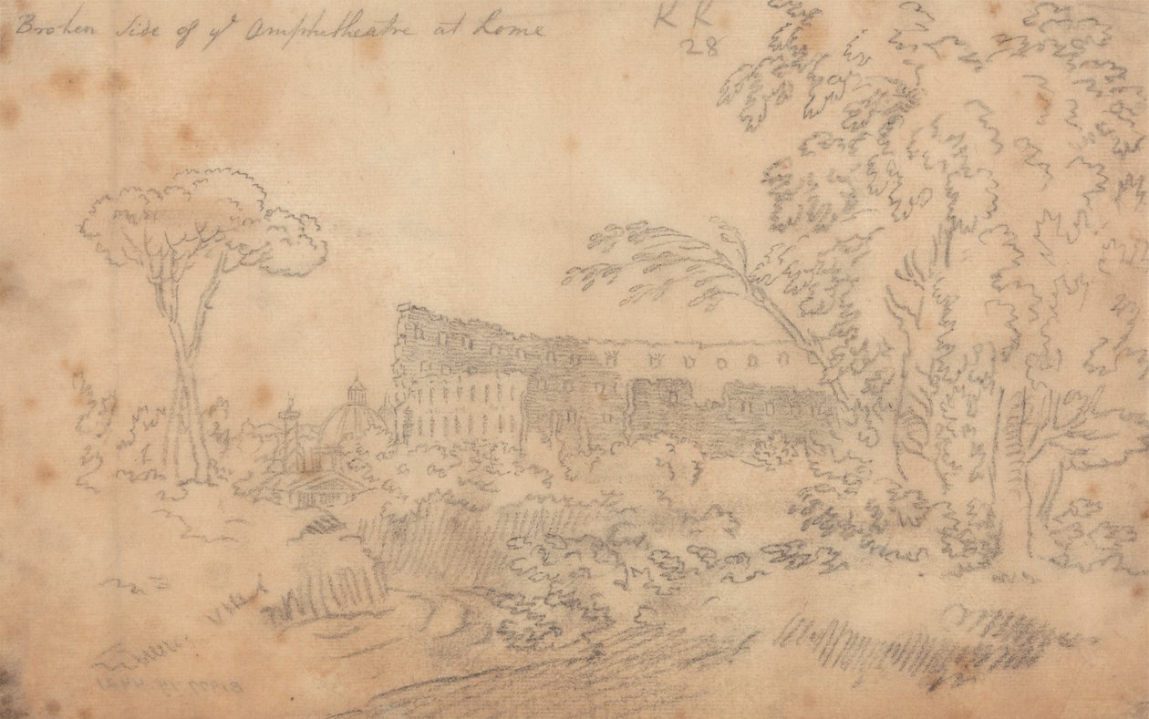 Broken Side of the Amphitheatre at Rome by John Robert Cozens