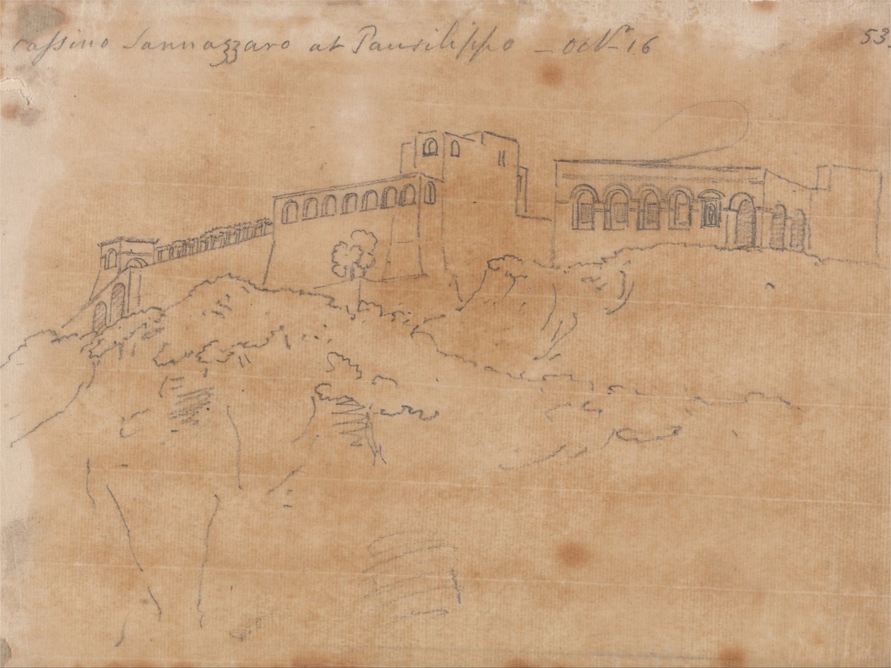 Cassino Sannazzaro at Posillipo, October 16 by John Robert Cozens