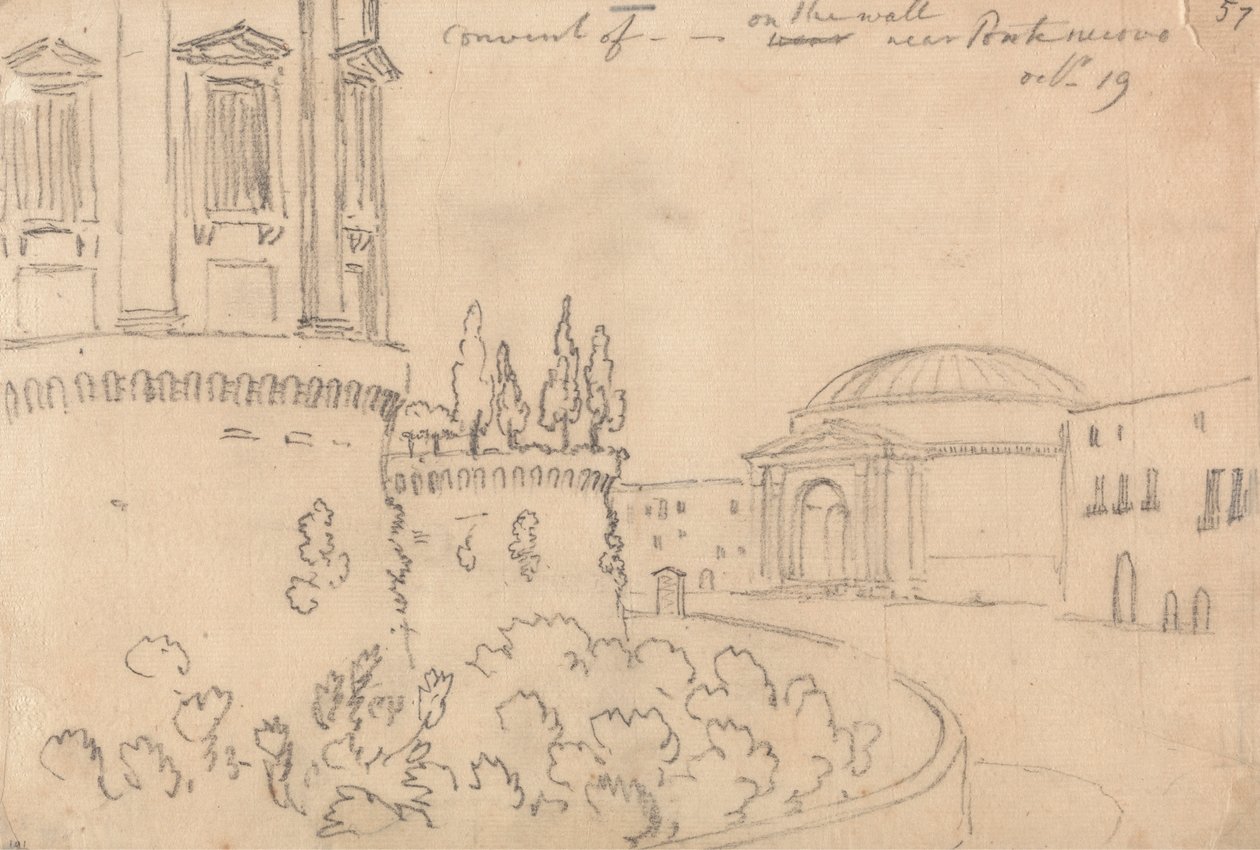 Convent near Ponte Nuovo, October 19 by John Robert Cozens