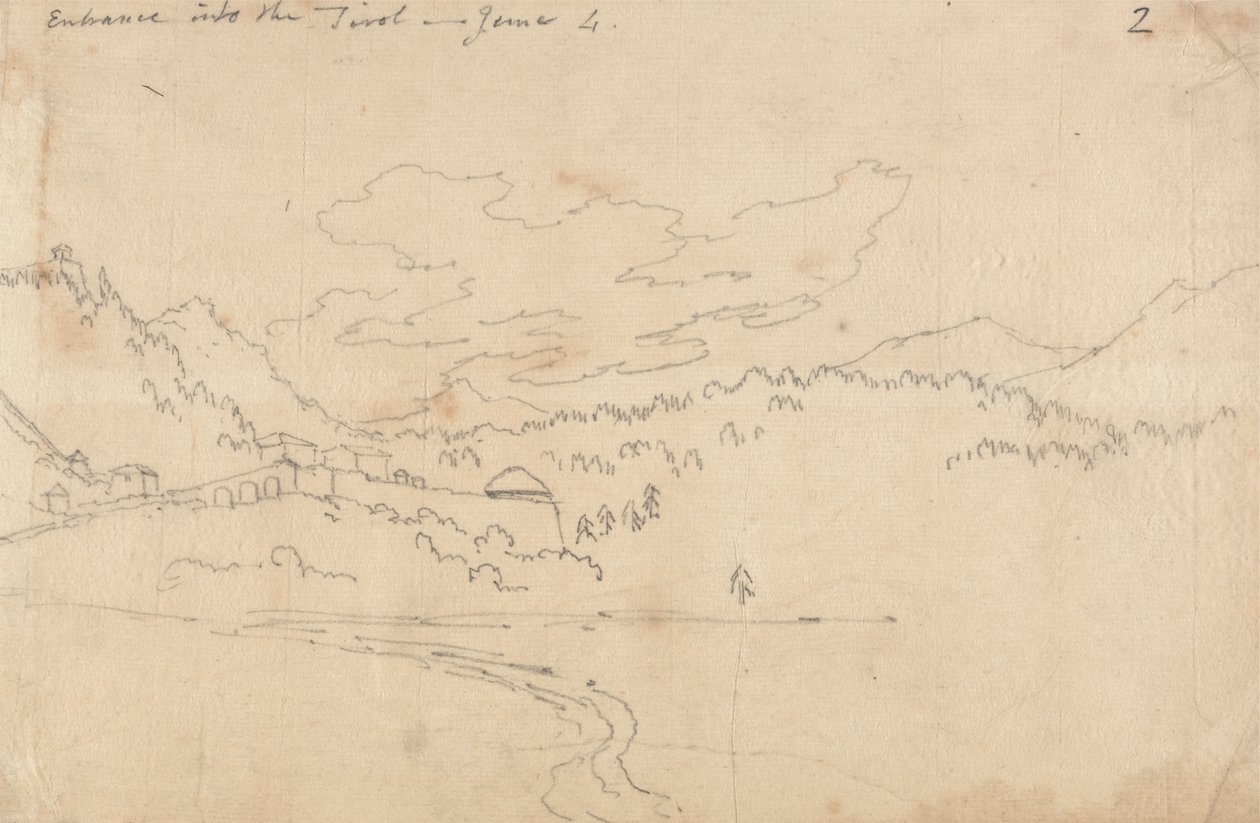 Entrance Into the Tirol, June 4 by John Robert Cozens