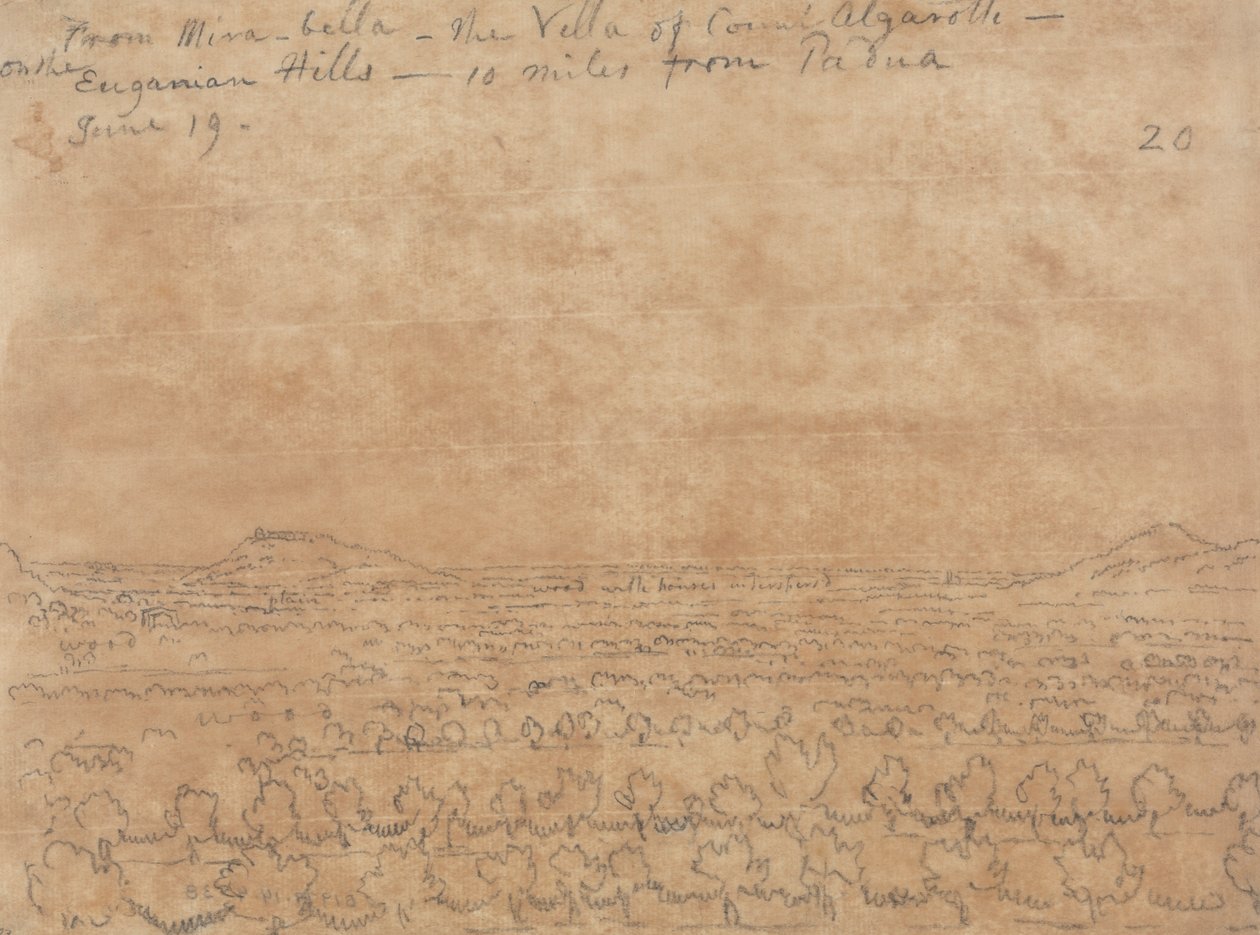 From Mirabella, the Villa of Count Algarotti on the Euganean Hills by John Robert Cozens