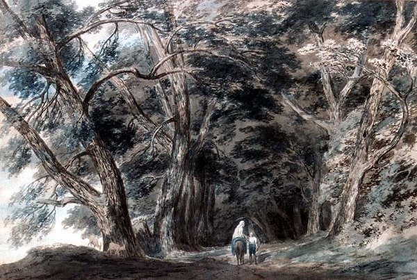 La Galleria di Sopra, above Lake Albano, Italy by John Robert Cozens